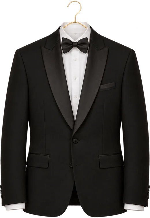 Esmoquin negro con corbatín