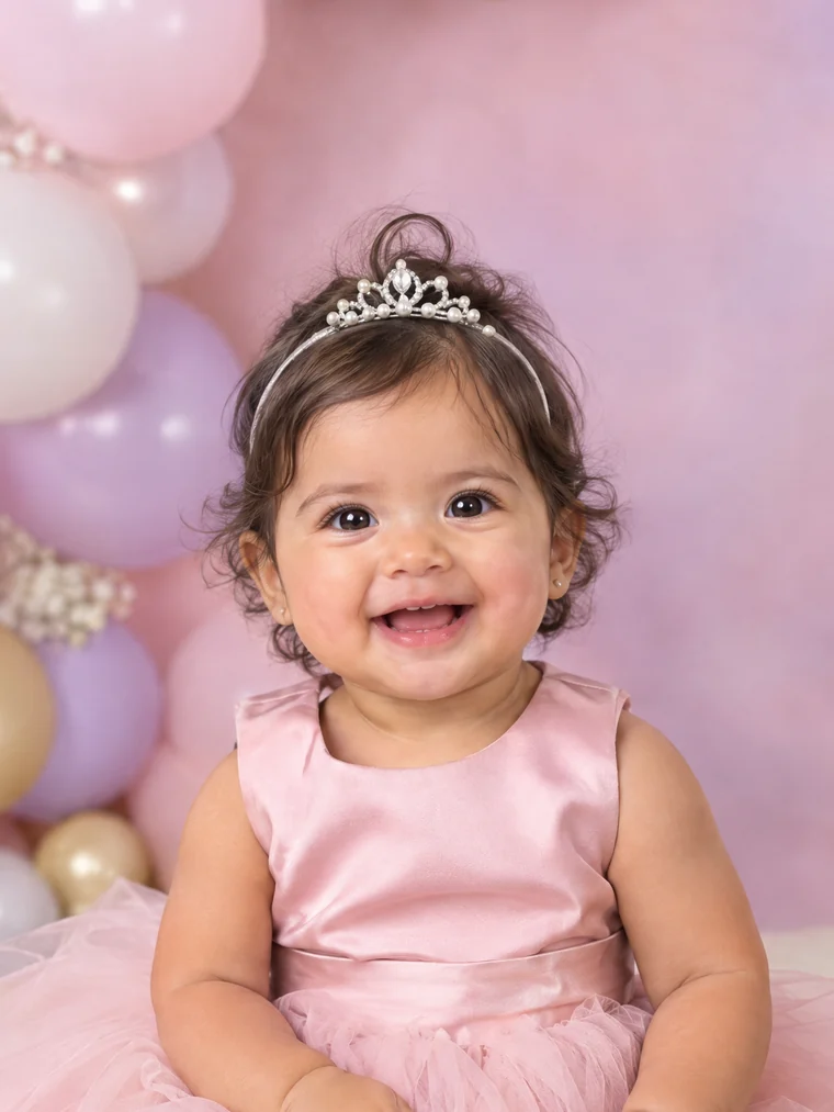 Emma con su tiara