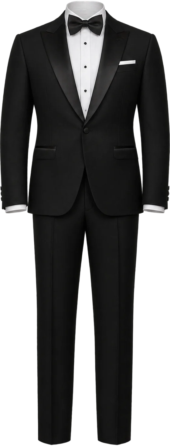 Esmoquin negro con corbatín